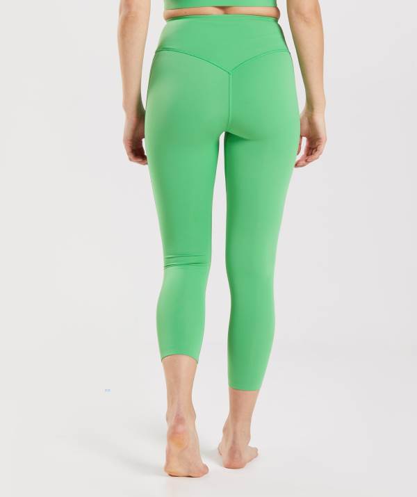 Damske Legíny Gymshark Studio 7/8 Zelene | GS8457903